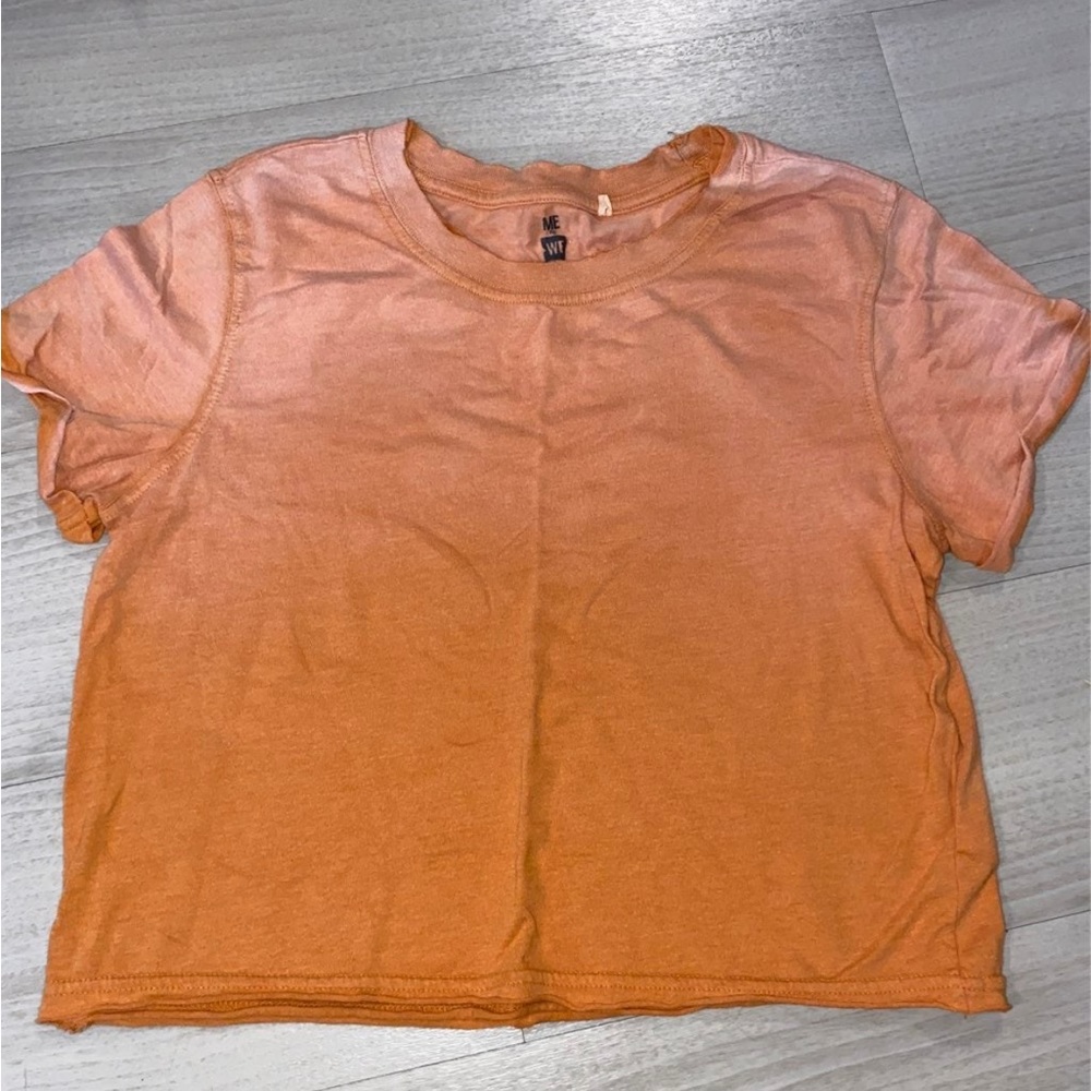 Orange Ombré Cropped Shirt from Me to We Size XS